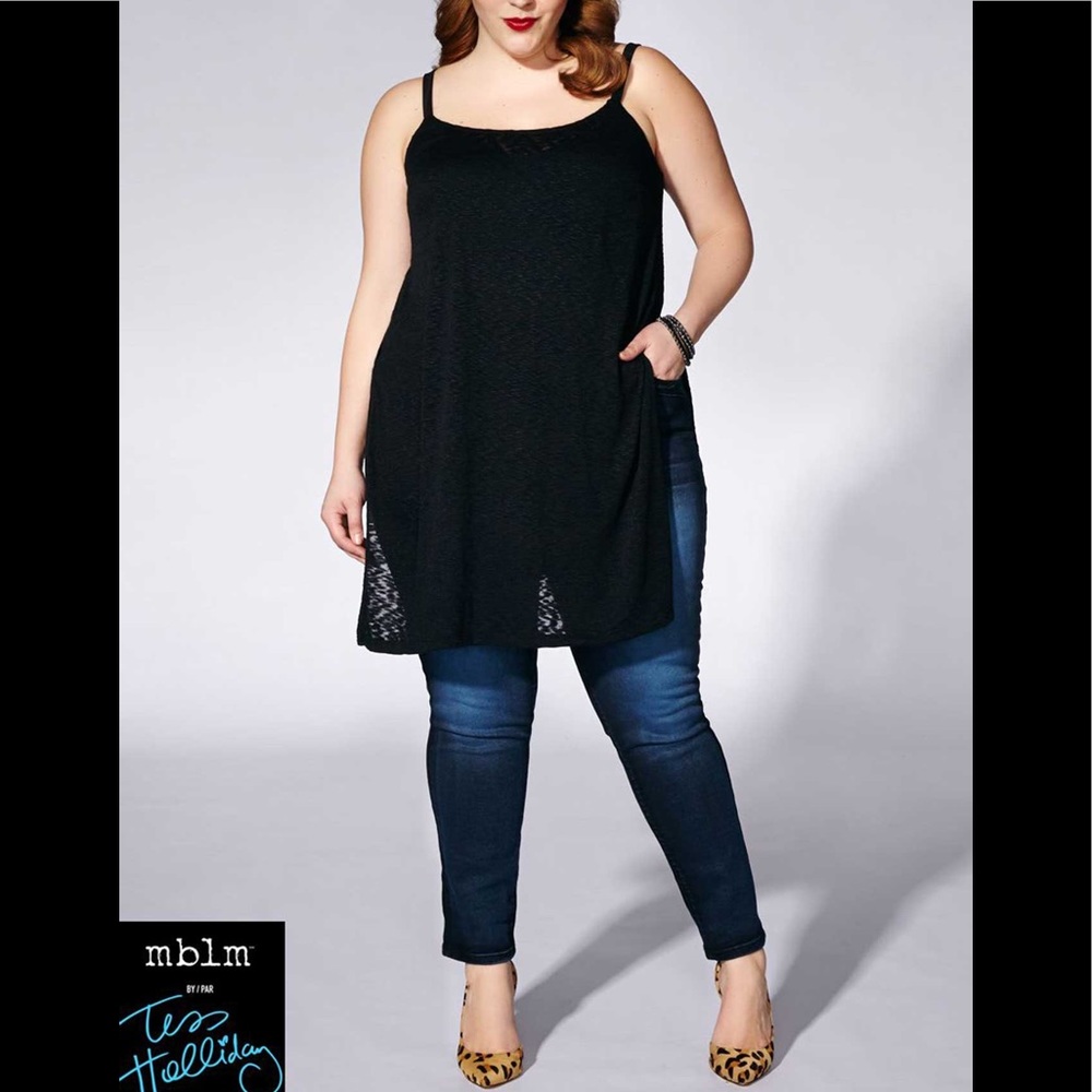 Mblm Tess Holliday sleeveless layered tunic